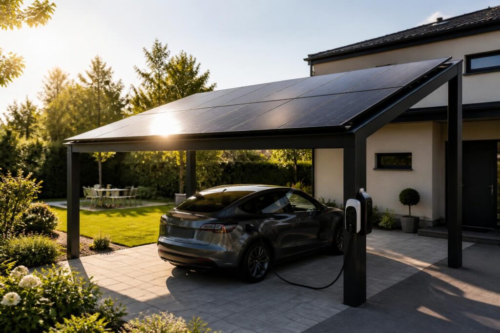 Carport solaire : investir dans une ombrière qui produit de l’énergie verte chez soi