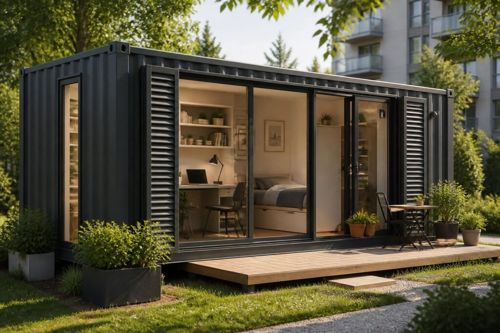 découvrez le conteneur étudiant, une solution d'habitat économique, modulable et moderne idéale pour les jeunes diplômés cherchant un logement flexible et abordable.