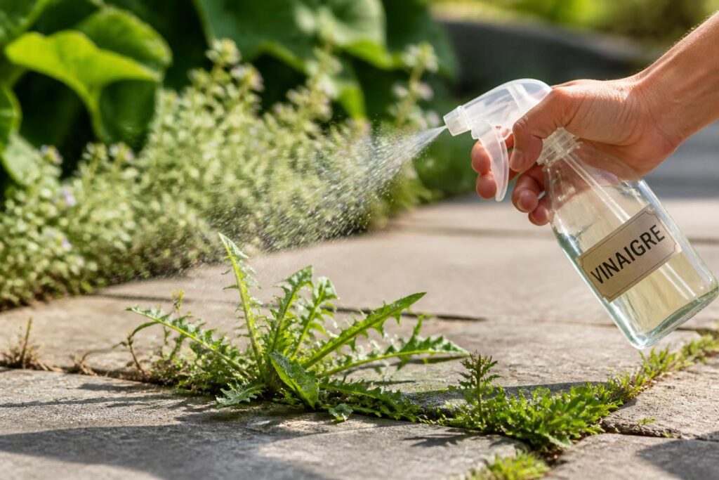 Vinaigre pour désherber : une alternative naturelle qui séduit de plus en plus