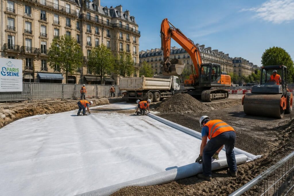 découvrez pourquoi la stabilisation de sol par géotextile gagne en popularité sur les chantiers parisiens, grâce à ses avantages en durabilité, efficacité et respect de l'environnement.