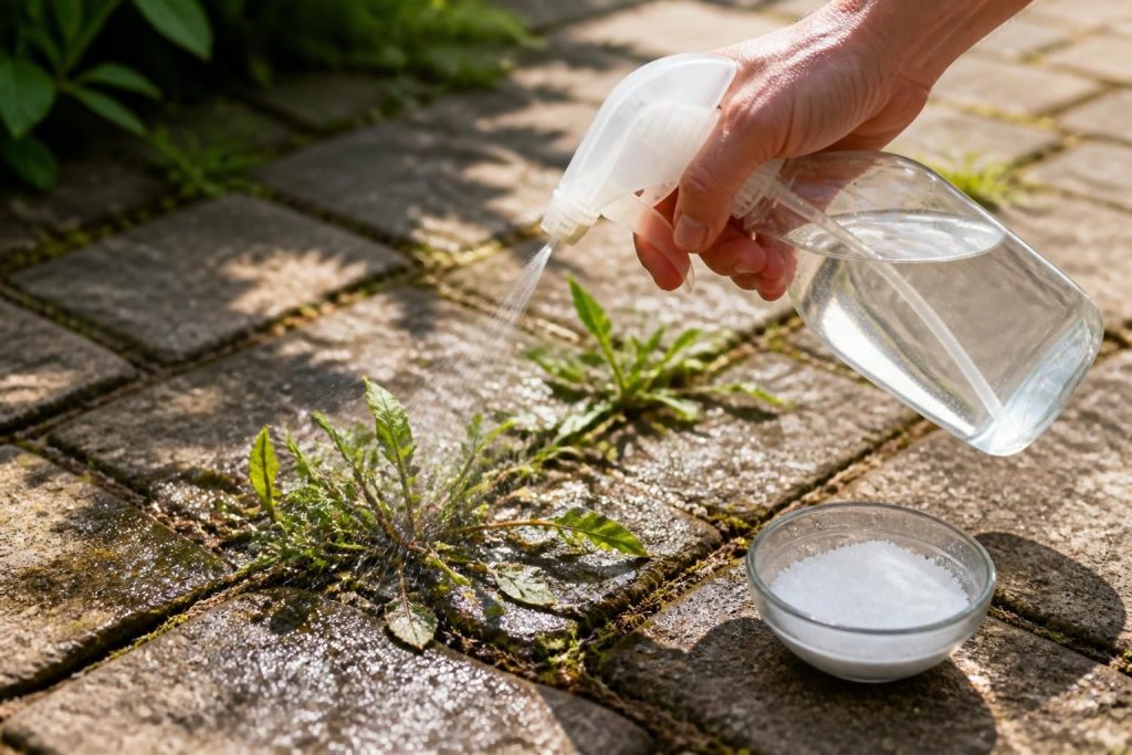 Désherber au vinaigre blanc : dosage et efficacité avec ou sans sel