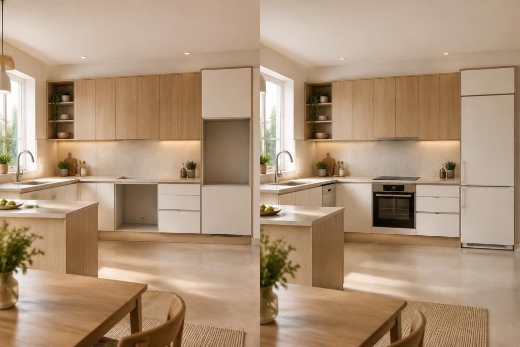découvrez la différence entre cuisine aménagée et équipée : comparez les éléments inclus, les avantages et les critères pour choisir votre installation.