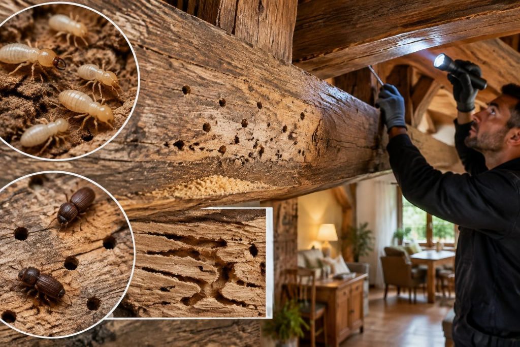 apprenez à reconnaître les insectes nuisibles du bois, à repérer les signes d’infestation et à protéger durablement votre maison contre leurs dégâts.